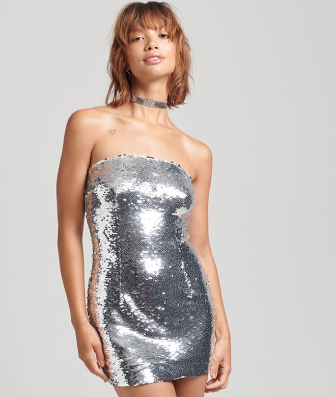 Sequin Bandeau Bodycon Dress Sequin Bandeau Bodycon Dress