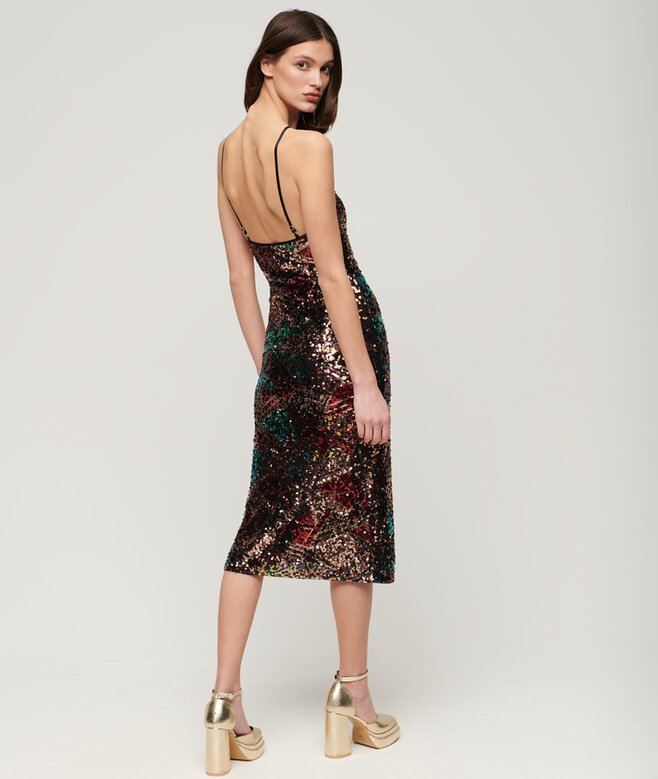 Sequin Halter Midi Dress Sequin Halter Midi Dress