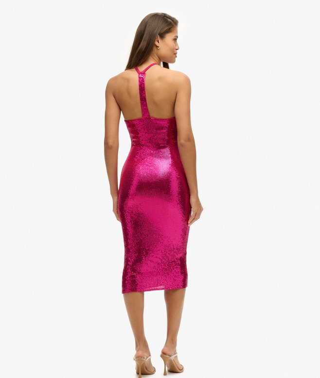 Sequin Halter Neck Midi Dress Sequin Halter Neck Midi Dress