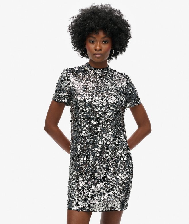 Sequin T-Shirt Mini Dress Sequin T-Shirt Mini Dress