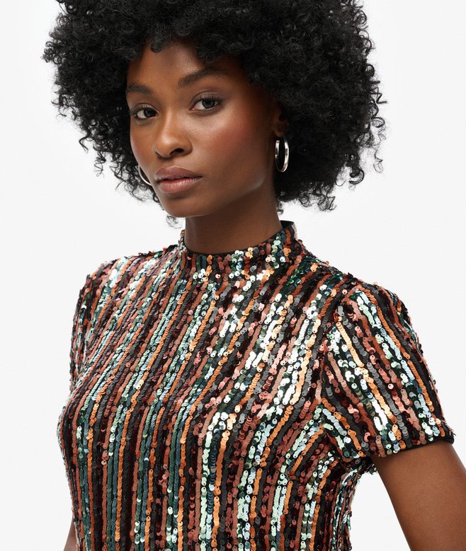Sequin T-Shirt Mini Dress Sequin T-Shirt Mini Dress