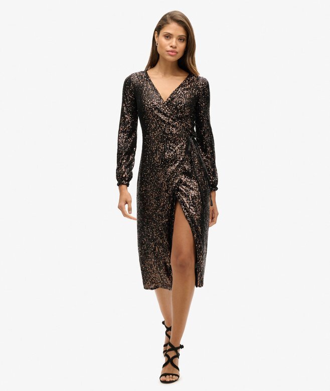 Sequin Wrap Maxi Dress Sequin Wrap Maxi Dress
