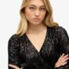 Sequin Wrap Mini Dress Sequin Wrap Mini Dress