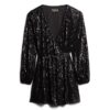 Sequin Wrap Mini Dress Sequin Wrap Mini Dress