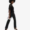 Sheer Short Sleeve Sequin Top