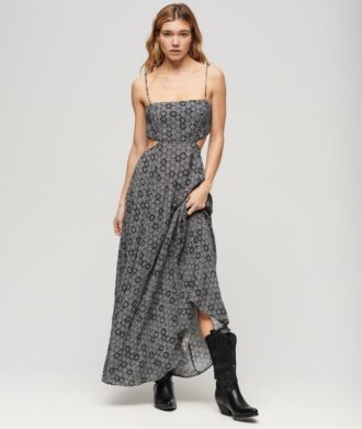 Sheered Back Maxi Dress