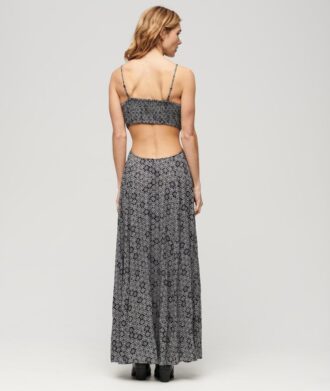 Sheered Back Maxi Dress
