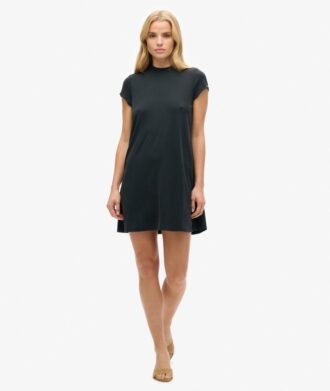 Short Sleeve A-Line Mini Dress