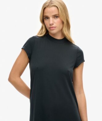 Short Sleeve A-Line Mini Dress