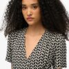 Short Sleeve Printed Mini Wrap Dress Short Sleeve Printed Mini Wrap Dress
