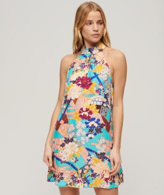 Sleeveless Printed Mini Dress