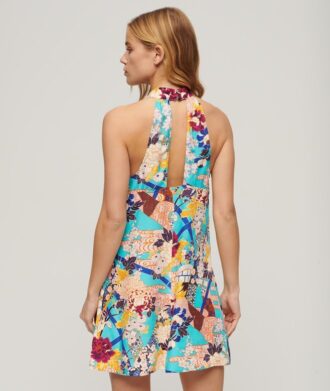 Sleeveless Printed Mini Dress