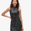 Sleeveless Sequin a Line Mini Dress Sleeveless Sequin a Line Mini Dress