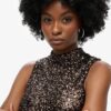 Sleeveless Sequin a Line Mini Dress Sleeveless Sequin a Line Mini Dress