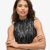 Sleeveless Sequin a Line Mini Dress Sleeveless Sequin a Line Mini Dress