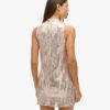 Sleeveless Sequin a Line Mini Dress Sleeveless Sequin a Line Mini Dress