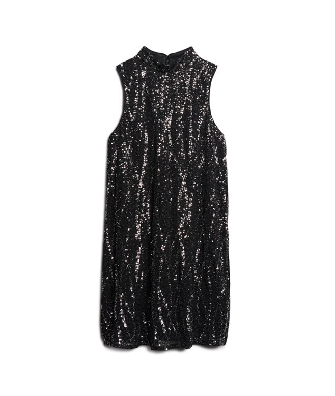 Sleeveless Sequin a Line Mini Dress Sleeveless Sequin a Line Mini Dress