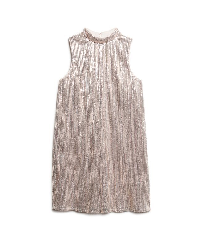Sleeveless Sequin a Line Mini Dress Sleeveless Sequin a Line Mini Dress