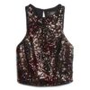 Sleeveless Sequin Racer Top