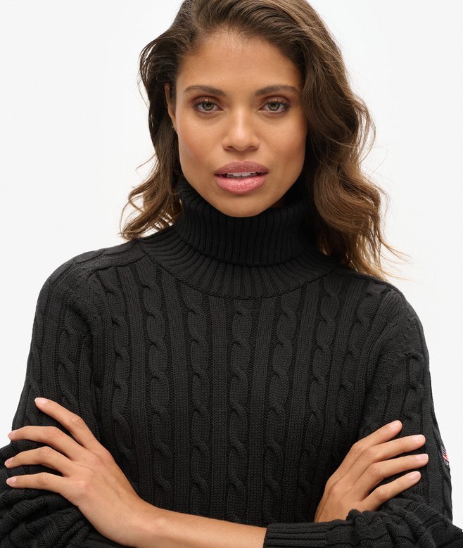 Slouchy Cable Roll Neck Jumper Slouchy Cable Roll Neck Jumper