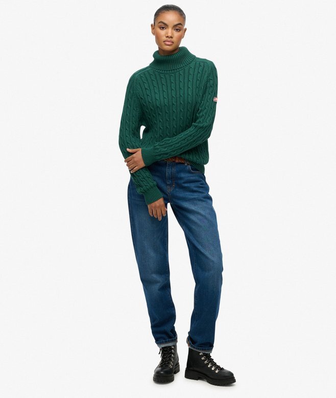 Slouchy Cable Roll Neck Jumper Slouchy Cable Roll Neck Jumper