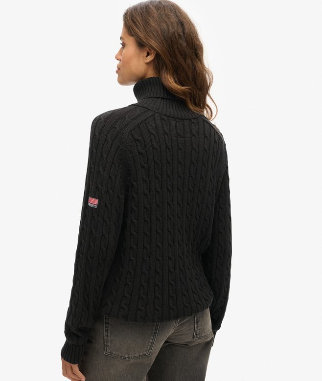Slouchy Cable Roll Neck Jumper Slouchy Cable Roll Neck Jumper
