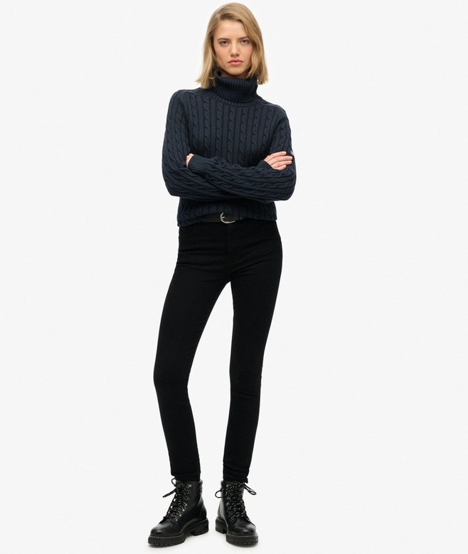 Slouchy Cable Roll Neck Jumper Slouchy Cable Roll Neck Jumper