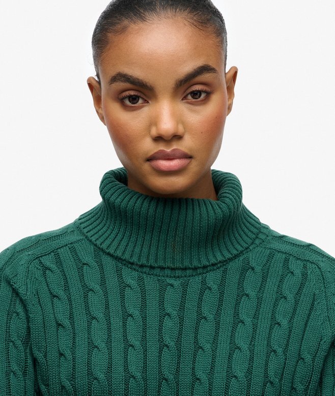 Slouchy Cable Roll Neck Jumper Slouchy Cable Roll Neck Jumper