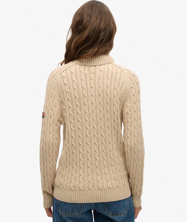 Slouchy Cable Roll Neck Jumper Slouchy Cable Roll Neck Jumper