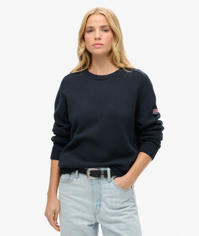 Slouchy Knitted Crew Jumper Slouchy Knitted Crew Jumper