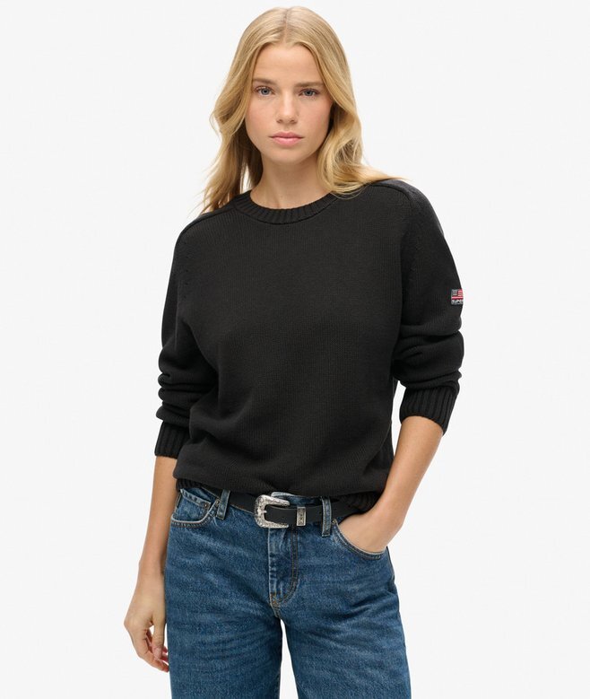 Slouchy Knitted Crew Jumper Slouchy Knitted Crew Jumper