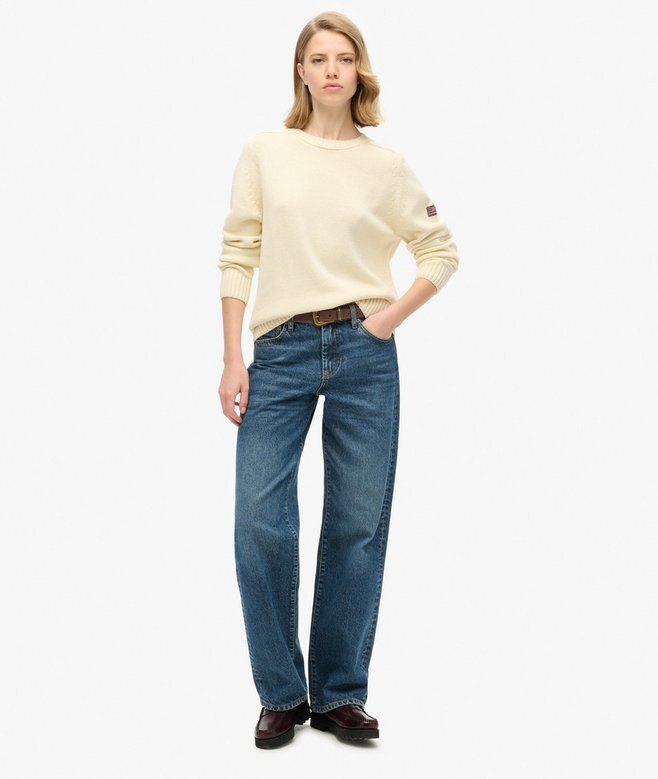 Slouchy Knitted Crew Jumper Slouchy Knitted Crew Jumper