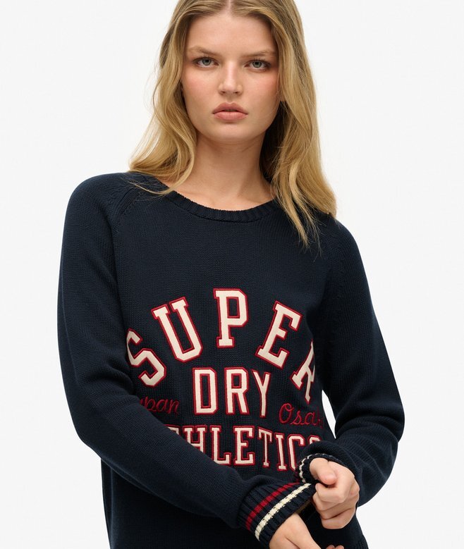 Slouchy Knitted Graphic Crew Jumper Slouchy Knitted Graphic Crew Jumper