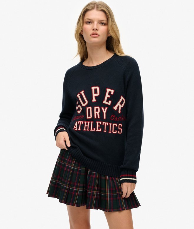 Slouchy Knitted Graphic Crew Jumper Slouchy Knitted Graphic Crew Jumper