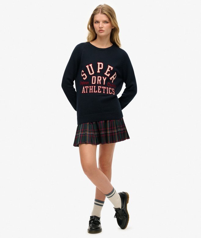 Slouchy Knitted Graphic Crew Jumper Slouchy Knitted Graphic Crew Jumper