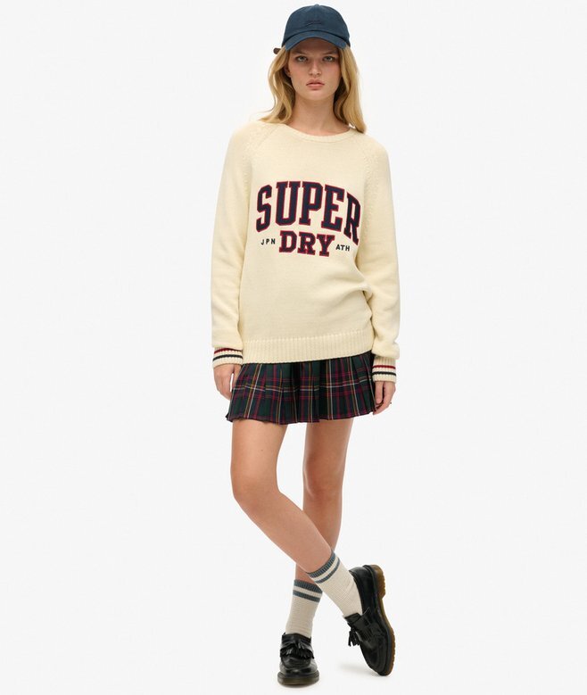 Slouchy Knitted Graphic Crew Jumper Slouchy Knitted Graphic Crew Jumper