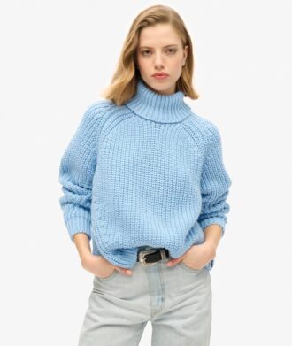 Slouchy Stitch Roll Neck Knit