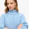 Slouchy Stitch Roll Neck Knit