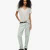 Slub Embroidered V-Neck T-Shirt