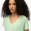 Slub Embroidered V-Neck T-Shirt