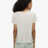Slub Embroidered V-Neck T-Shirt
