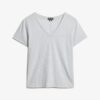 Slub Embroidered V-Neck T-Shirt