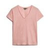 Slub Embroidered V-Neck T-Shirt