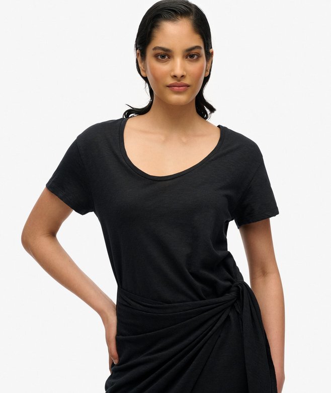 Slub Midi Wrap Dress Slub Midi Wrap Dress