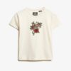 Small Tattoo Rhinestone Fitted T-Shirt