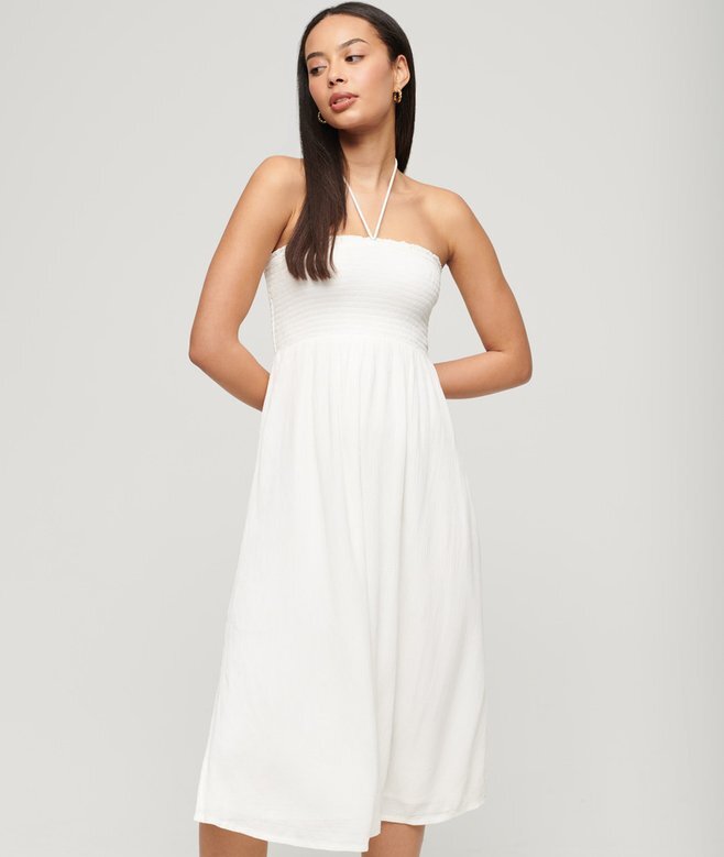 Smocked Midi Beach Dress Smocked Midi Beach Dress