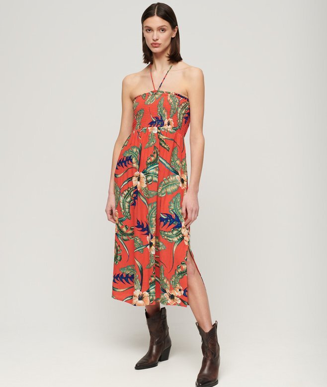 Smocked Midi Beach Dress Smocked Midi Beach Dress