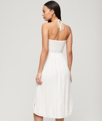 Smocked Midi Beach Dress