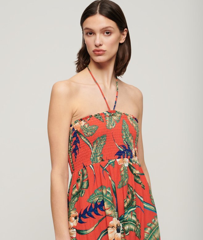 Smocked Midi Beach Dress Smocked Midi Beach Dress