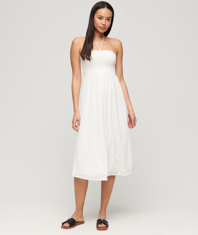 Smocked Midi Beach Dress Smocked Midi Beach Dress